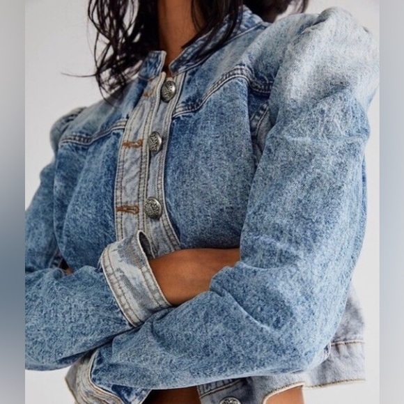 Free People Aubrey Denim Jacket - Picture 2 of 10
